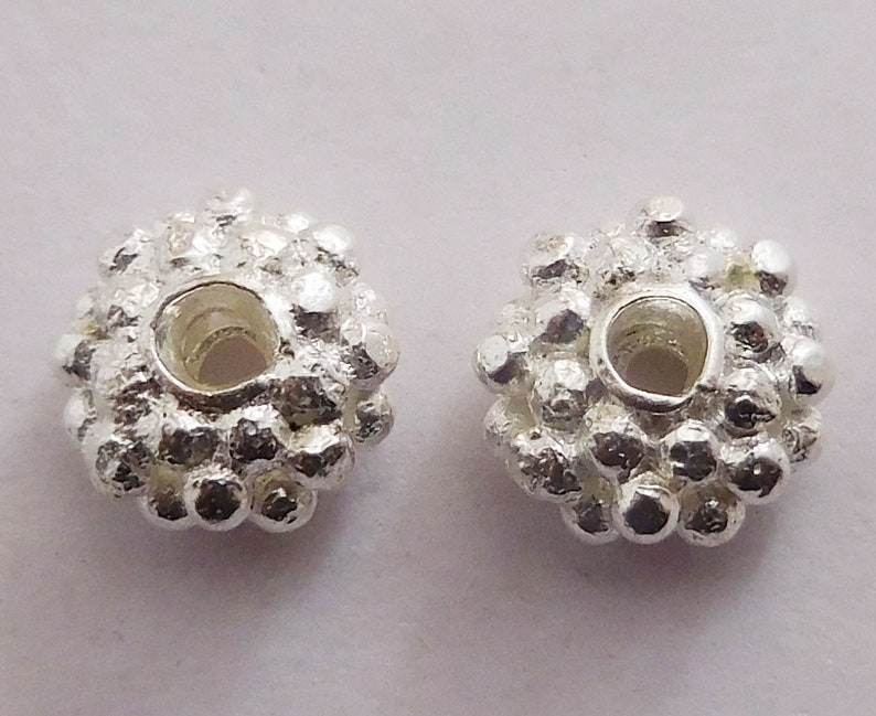 STERLING SILVER PLATED GOLD PLATED HANDMADE SOLID COPPER BALI DAISY SPACERS 
