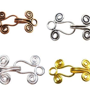 40mm 60mm Bali Toggle Clasp Oxidized Silver Plated Oxidized Copper Sterling Silver Plated 18k Gold plated Jewelry Making Clasp B195