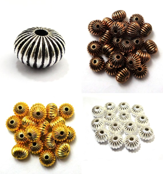 SS61-8 Lot de 10 perles rondes en argent sterling 8 mm pour fabrication de bijoux