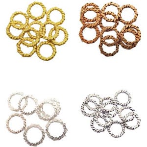 10mm 12mm Flat Closed Jump Rings Oxidized Silver Plated 18k Gold Plated Oxidized Copper Sterling Silver Plated Jewelry Making Rings B932