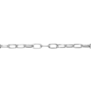 3 Foot,6x4mm Silver Plated Raw Brass Chain Raw Brass Curb Chain Brass Rolo Chain Soldered Chains Cable Chain, Box Chain Raw Brass Chains CH2