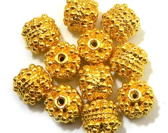 6 Pièces 40X3mm Bali Courbé Tube Perle Cuivre Antique Bijoux Faisant