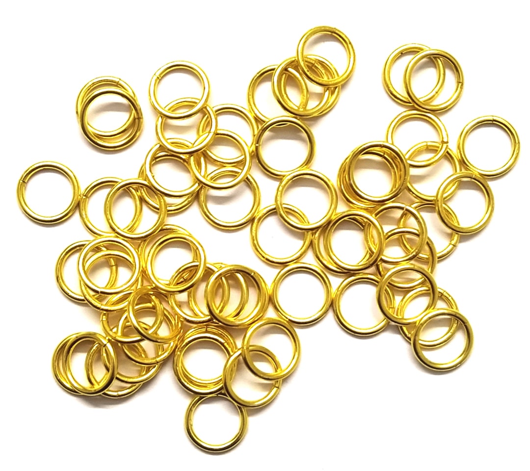 75 Pieces 8mm Soldered Closed Jump Rings 18k Gold Plated Soldered Jump Ring Jewelry Making Jump