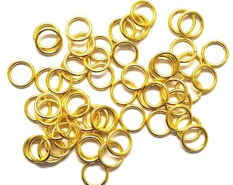 10mm 12mm Soldered Closed Jump Rings 18k Gold Plated Soldered Jump Ring Jewelry Making Jump Ring B785
