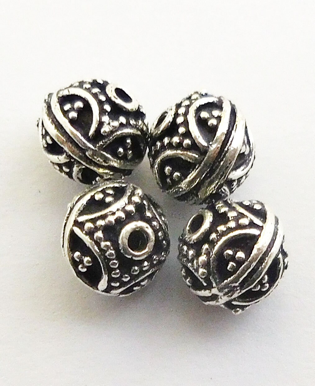 16 Caps De Perles Bali En Cuivre Massif 10mm - Cuivre Ancien Rouge - SBI-504