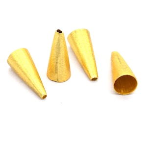 5 st 18 x 10 mm borstade konpärlhattar 18k guldpläterade smyckestillverknings matta konpärlhattar B148