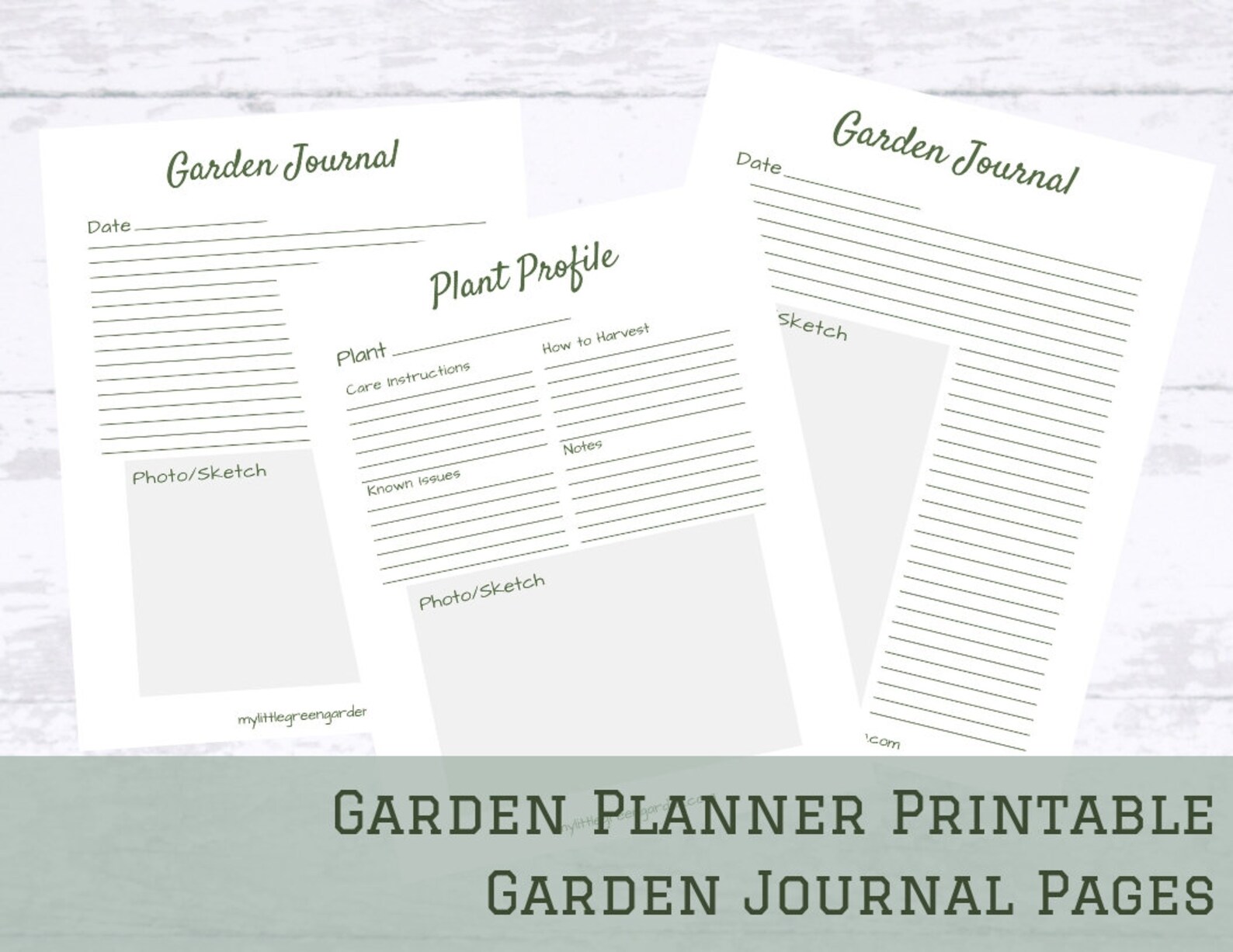 Minimalistic Garden Planner and Journal Printable PDF - Etsy