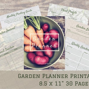 Garden Planner and Journal Printable PDF Calendar 2024 30 Pages 8.5x11 image 1