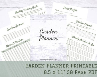 Minimalistic Garden Planner and Journal - Printable PDF - Calendar 2024 - 30 Pages - 8.5"x11"