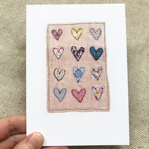 Karta Love Hearts.Karta z wieloma sercami.Na moją kartę miłosną.Karta rocznicowa.Karta ślubna. Wysyłam mnóstwo miłości.Wydrukowano w Wielkiej Brytanii.