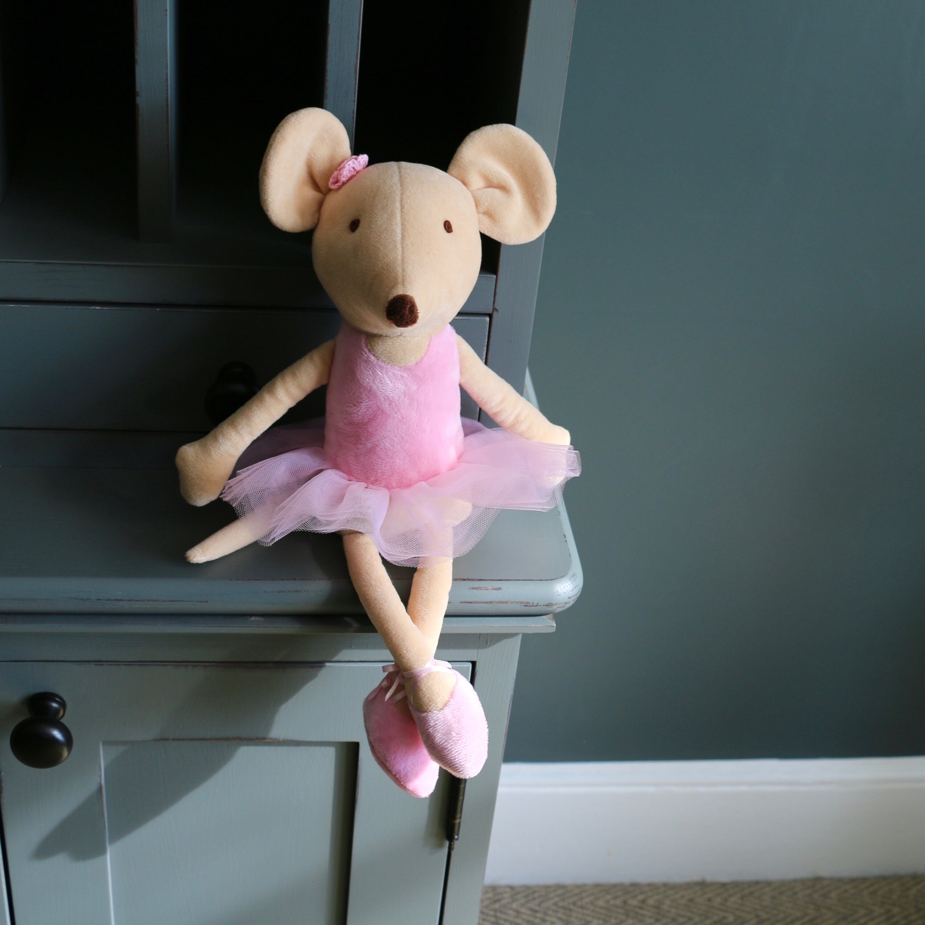 Pink Ballerina Plush Toy Little Girl Plush Dressing Mouse Etsy Ireland