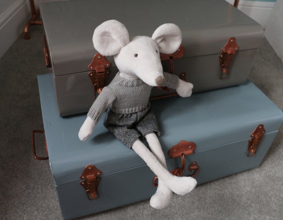grey mouse stuffed animal