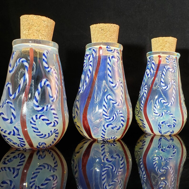 Handgeblasenes Glas große Stash Jar Aufbewahrungsbehälter | Etsy