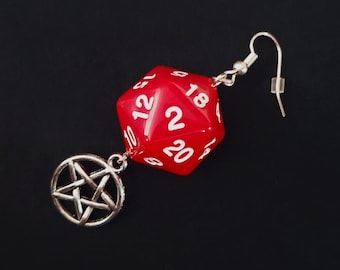 Custom D20 Dice Earring | Dungeons & Dragons | RPG | TTRPG