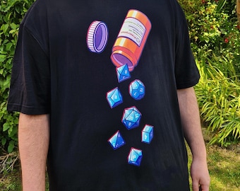 Dice Medicine T-Shirt | D20 | Dungeons and Dragons | TTRPG | RPG