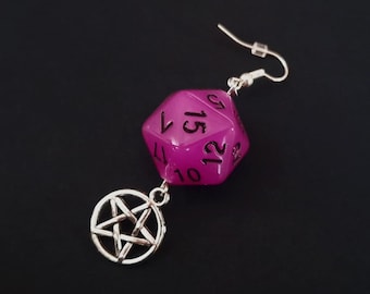 Custom D20 Dice Earring | Dungeons & Dragons | RPG | TTRPG