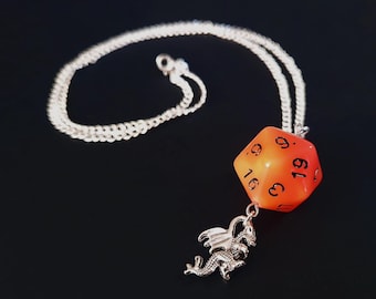 Custom D20 Dice Necklace | Dungeons & Dragons | RPG | TTRPG