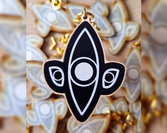Eyes Keychain - Wooden Fantasy The Eye Keychain