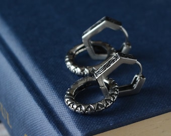 Stainless Steel Celtic Viking Hoop Earrings