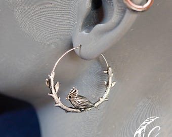 Raven & Branch Hoop Earrings – Stainless Steel