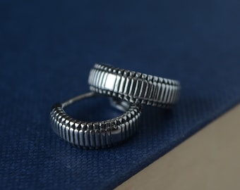 Stainless Steel Celtic Viking Hoop Earrings