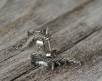 Ohrstecker aus Edelstahl mit Oktopusmotiv: Wikinger-Tentakel-Schmuck