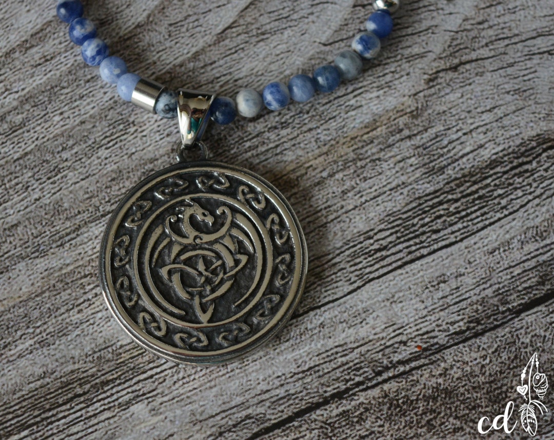 Stainless Steel Dragon Necklace for Men. Choose Your Cord Etsy