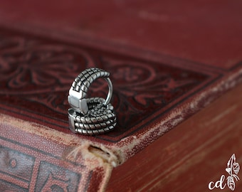 Stainless Steel Celtic Viking Huggie Hoop Earrings