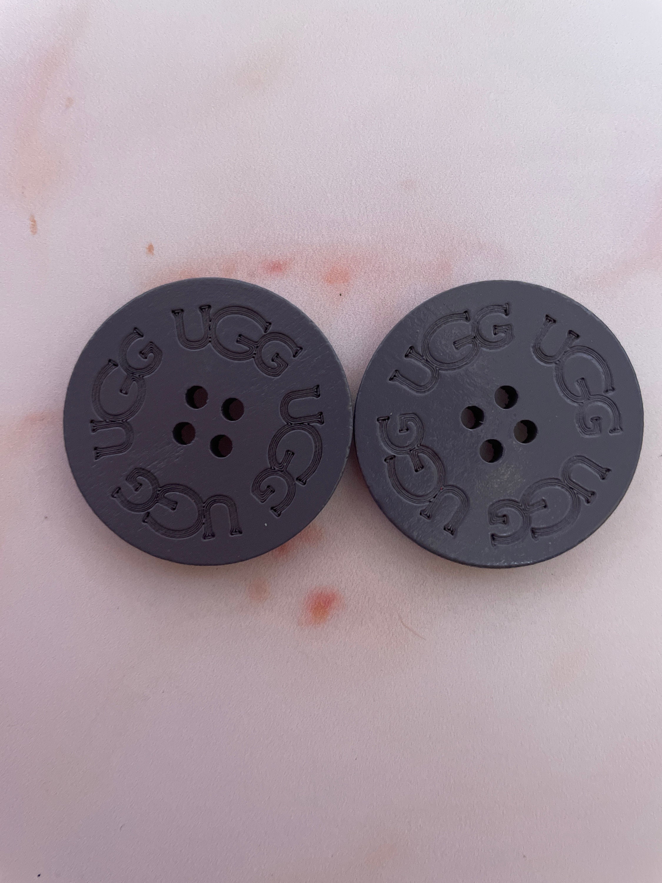 Two 2 UGG Gray Replacement Buttons 3cm. Adult Boots Ugh Uggs Etsy