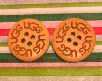 2 MINI Youth UGG Replacement Buttons Sand/Tan (23mm) Small, Child Boots Ugh Uggs Spare Extra two