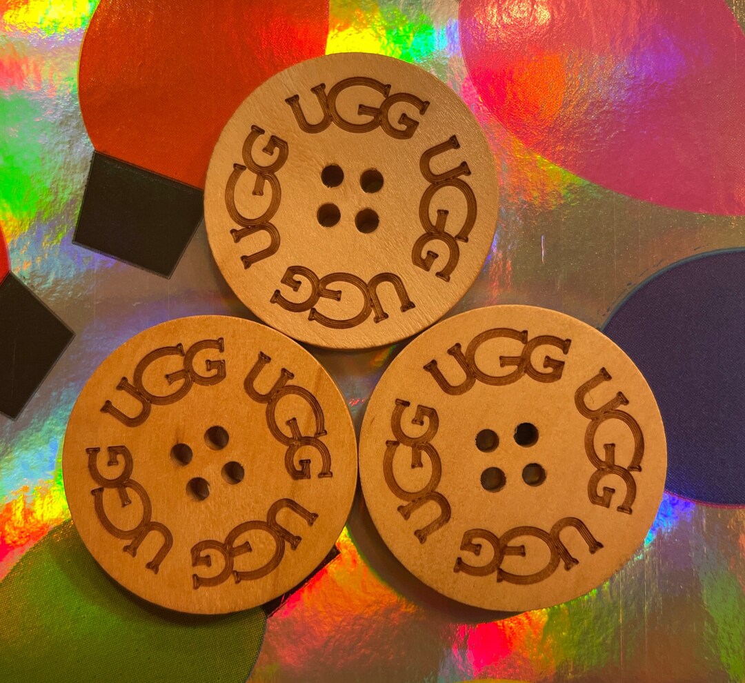 THREE 3 UGG Replacement Buttons Natural Sand 3cm Adult Boots Ugh Uggs