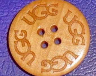 One (1) UGG Replacement Button Natural Stained 3cm. Adult Boots Ugh Uggs Spare Extra buttons