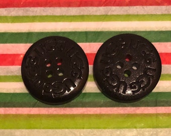 2 MINI Youth UGG Replacement Buttons BLACK (23mm) Small, Child Boots Ugh Uggs Spare Extra two