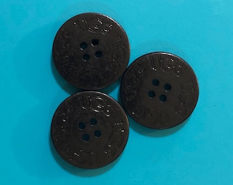 THREE (3) UGG Replacement Buttons Black 3cm. Adult Boots Ugh Uggs Spare Extra buttons International Shipping