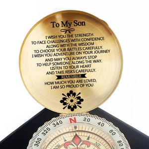 To My Son Compass, Personalized Compass, Engraved Compass, Anniversary Gift For Him EC049