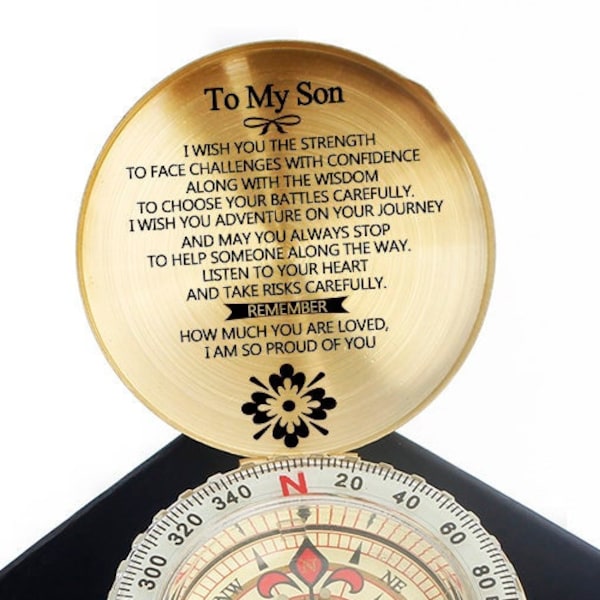 To My Son Compass, Personalized Compass, Engraved Compass, Anniversary Gift For Him EC049