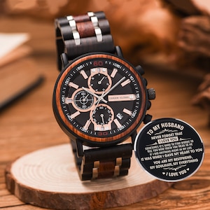 Wedding Gifts-Anniversary Gift-Watches For Men-Christmas Gift-Wooden Watch For Man-Groomsmen Gift-Personalized Gift For Husband