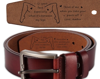 Personalized Gifts For Husband, Fun Gift For Him, Wedding Gifts, Leather Belt, LB74