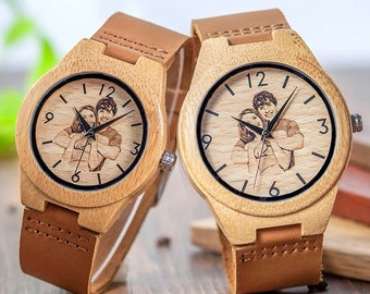 Anniversary Gifts For Her, Personalized Watches For Men, Personalized Watch, Photo Watch, Wooden Watch For Men, Father's Day Gift