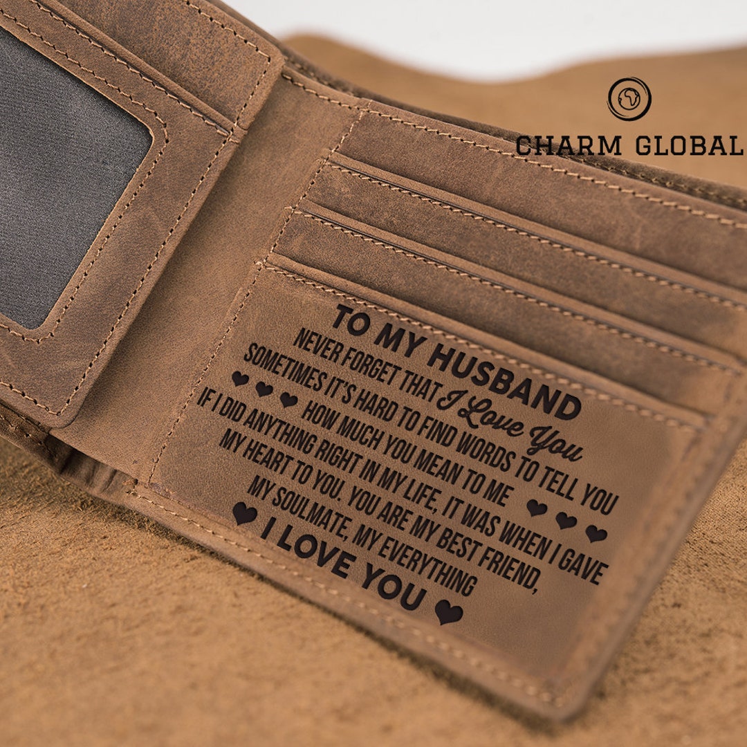 Personalized Wallet for Husband-engraved Wallet Leather Wallets-mens Wallets-christmas Gift ...