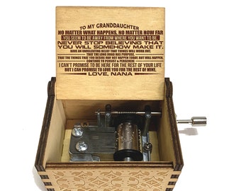 Graduation Gift, Personalized Music Box, Personalized Gift, Christmas Gift, To My Granddaughter Music Box, Birthday Gift, W151