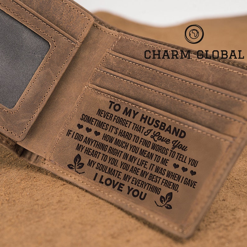 Engraved Wallet Leather Walletsmens Walletspersonalized Etsy