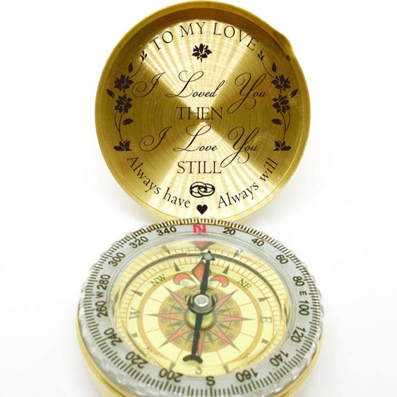 Engraved Compass To My Love Compass Personalized Compass Etsy
