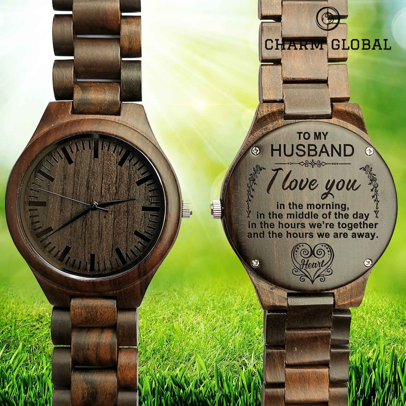 Wooden Watch for Manpersonalized Gift for Husbandengraved Etsy