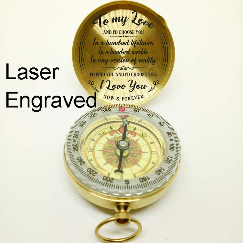 Personalized Compass, To My Grandson Compass, Engraved Compass, Personalized Gift, To My Son Compass, CG63 immagine 3