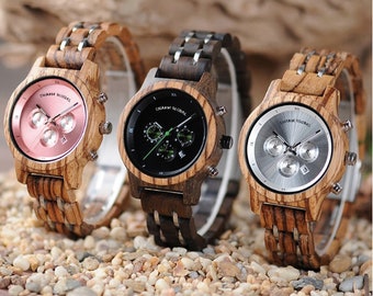 Watch For Wife-Wooden Watches-Engraved Watch-Watches For Girlfriends-Watches For Women-Bride's Mate Gifts-Personalized Gift-Christmas Gifts