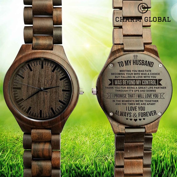 To my husband great deals life partner wood watch