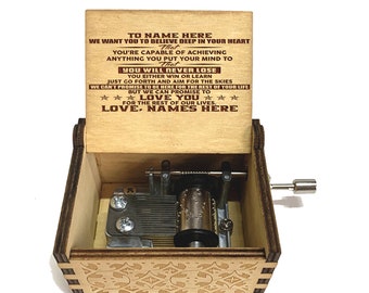 To Our Granddaughter Music Box, Graduation Gift, Personalized Music Box, Personalized Gift, Christmas Gift, Birthday Gift, W46