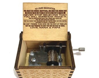 Personalized Music Box, Personalized Gift, Christmas Gift, To Our Granddaughter Music Box, Birthday Gift, Graduation Gift, W150
