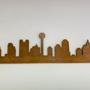 Wooden Dallas Skyline